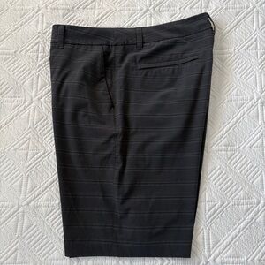 Hang Ten Mens Hybrid Walking Shorts/Swim Trunks Black Size 34 Zippered Pockets